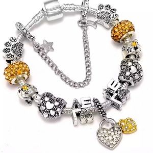 New 925 Sterling Silver Charm Bracelet